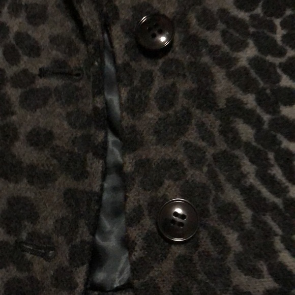 KENZO PARIS GRAY BROWN ANIMAL PTINT BLAZER - SIZE SMALL - Picture 4 of 11